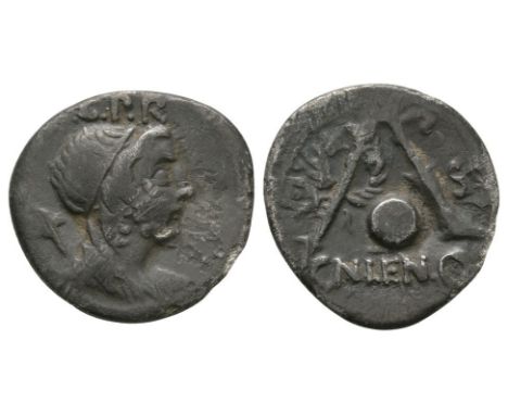 76-75 BC. Obv: GPR above bearded bust of the Genius of the Roman people right, sceptre over his shoulder. Rev: EX-SC legend t