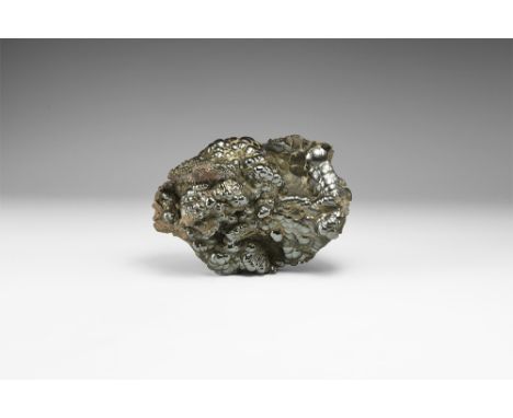 A fine specimen of botryoidal hematite, with the upper surface polished top emphasize the 'bubbly' texture. See Bonewitz, Dr.