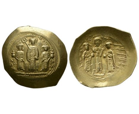 1068-1071 AD. Constantinople mint. Obv: +RWMAN EVDOKIA legend with Christ standing facing on footstool, wearing nimbus cross,