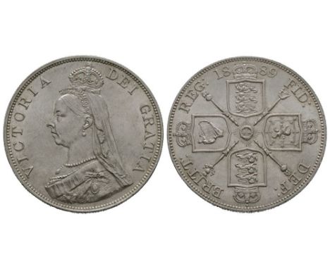 Dated 1887 AD. Jubilee head. Obv: profile bust with VICTORIA DEI GRATIA legend. Rev: cruciform arms with sceptres in angles w