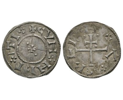 895-902 AD. Obv: small cross with pellet to second and fourth angles with +CVN(pellet quatrefoil)NET(pellet quatrefoil) ITI l