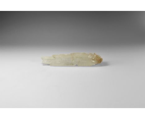 A large crystal of selenite gypsum with multiple parallel twinning. See Bonewitz, Dr. Ronald Louis, Rocks & Minerals, 2008, p