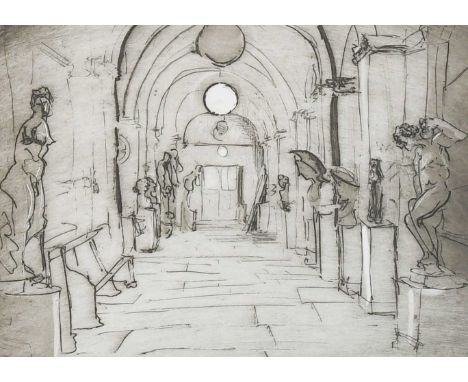 Piers Browne (1949-2024) "In the Royal Academy School, London" Signed, inscribed and dated (19)79, numbered 7/50, etching, 26