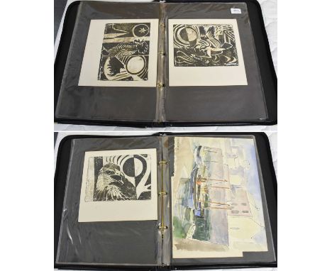 Reginald James Lloyd (1926-2020)Crowing cockerelSigned and dated 1984, linocut; together with a collection of unframed prints