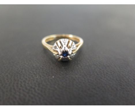 A sapphire and diamond cluster style ring - Stamped 18ct - Ring size K 1/2 - Weight approx 3.9gms
Condition Report: Good - Wi