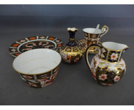 A quantity of Royal Crown Derby Imari pattern including cup and saucer, vase bowl and plate - generally very good, no repairs