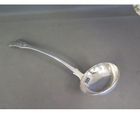 A rare Glasgow silver Kings pattern soup ladle - hallmarked 1845 by David Crichton Rait - Weight approx. 9.6 troy oz - Length