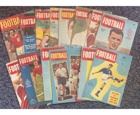 Football Collection of 16 vintage Charles Buchan's Football Monthly Magazines from the 1950s and 1960s. Showing signs of age.