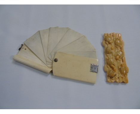 Ivory necessaire and resin item 