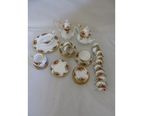 Royal Albert tea and coffee service in Old Country Roses pattern