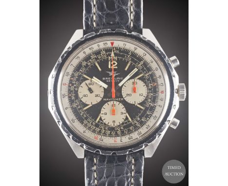 A GENTLEMAN'S STAINLESS STEEL BREITLING NAVITIMER CHRONOGRAPH WRIST WATCH
CIRCA 1968, REF. 0816
Movement:&nbsp;17J, manual wi