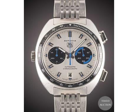 A GENTLEMAN'S STAINLESS STEEL TAG HEUER AUTAVIA AUTOMATIC CHRONOGRAPH BRACELET WATCH
CIRCA 2005, REF. CY2110 JO SIFFERT RE-ED