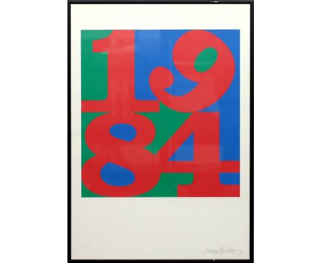 Doppeldenk (Künstlerduo aus Leipzig, Marcel Baer und Andreas Glauch) "1984". Farblithographie, re. u. mit Bleistift sign. und