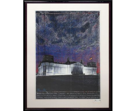Christo (geb. 1935 Gabrowo/Bulgarien), eigentlich Christo Wladimirow Jawaschew "Wrapped Reichstag (Project for Berlin)". Offs