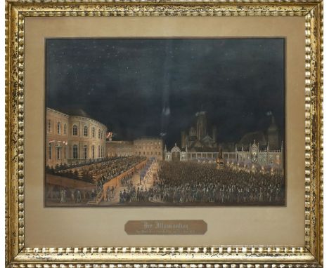 Franz, B. (um 1840) "Die Illumination. Am Abend der 4. Säkularfeier am 24. Juni 1840", so unterhalb der Darstellung betitelt.