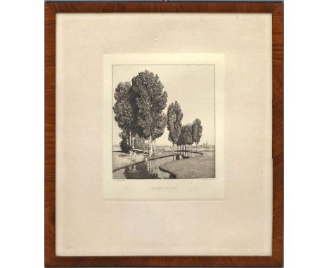 Klinger, Max (1857 Leipzig- Großjena 1920) "SOMMERTAG", nach Arnold Böcklin. Gedruckt bei O. Felsing. 18x 14 cm. R.