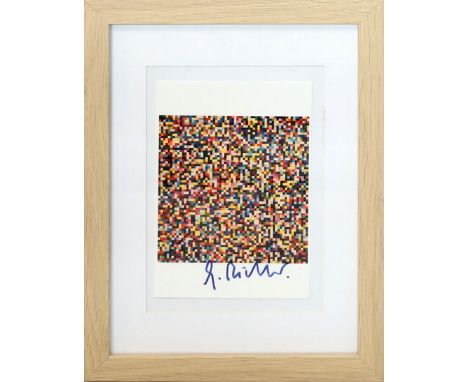 Richter, Gerhard (geb.1932 Dresden), nach Kunstpostkarte "4096 Farben". Farboffset, re. u. mit blauem Filzstift sign., verso 