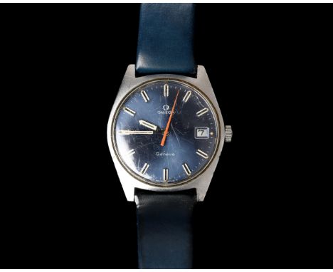 A steel wristwatch by the Omega brand from 1969, Omega caliber 613 manual winding movement, ref. no.136.041, running on 17 je