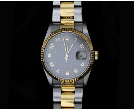 A unisex bicolor wristwatch by the brand Rolex, Oyster Perpetual, Date Just, Superlative Chronometer, Officially Certified. r