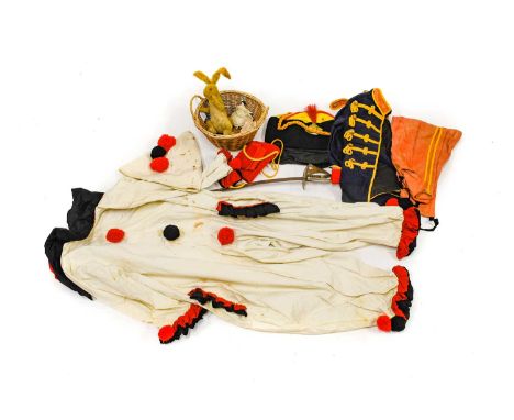 Assorted Early 20th Century Children's Fancy Dress comprising a white cotton 'Pierrot' outfit with hat and pom pom decoration