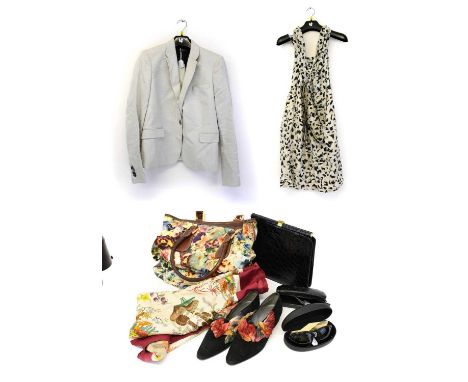 Collection of Modern Costume and Accessories, comprising a Paul Smith Black white single breasted jacket with black spots (si