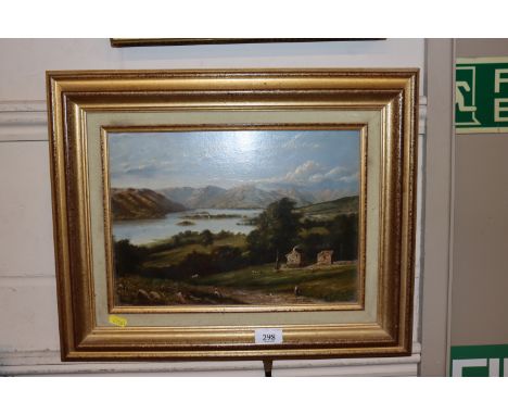 W M Pye, oil on board entitled 'Lake Windermere'