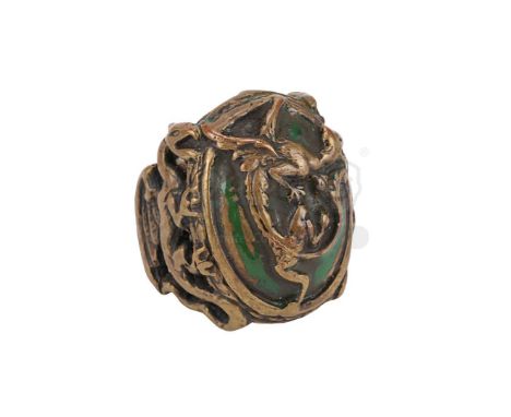 Captain Jack Sparrow's (Johnny Depp) hero jade dragon ring from Rob Marshall's action-adventure sequel Pirates of the Caribbe