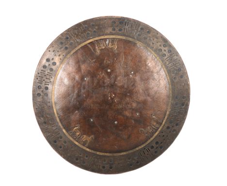 Paris' (Orlando Bloom) shield from Wolfgang Petersen's mythical epic Troy. Paris used his shield while fighting for Helen's (