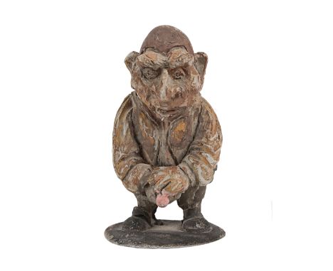 A resin figurine bookend of Hoggle from Jim Henson's fantasy film Labyrinth. All the toys in Sarah's (Jennifer Connelly) bedr