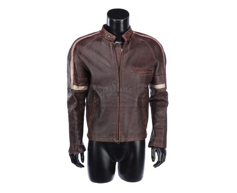 Ray Ferrier's (Tom Cruise) "Stage 1" leather jacket from Steven Spielberg's sci-fi thriller War of the Worlds. Ferrier wore h