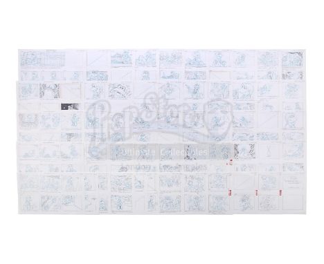 A set of hand-drawn storyboards from the production of Jim Henson's children's TV show Fraggle Rock: The Animated Series. Sto