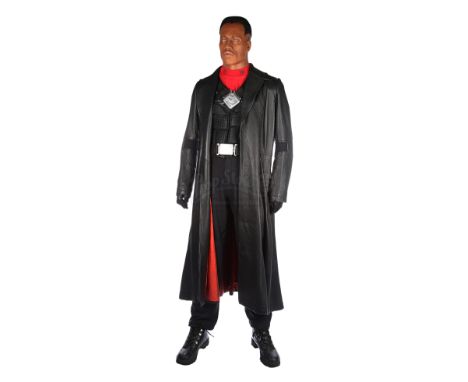 Blade's (Wesley Snipes) final battle costume from David S. Goyer's action-horror sequel Blade: Trinity. Variations of Blade's