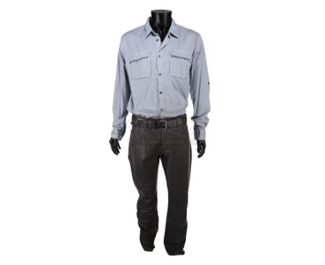 Jim Preston's (Chris Pratt) shirt, trousers and belt from Morten Tyldum's sci-fi drama Passengers. Jim changed into his cloth