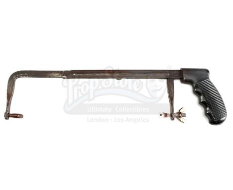 Adam Stanheight's (Leigh Whannell) broken hacksaw from James Wan's horror film Saw. Stanheight woke up with his ankle chained