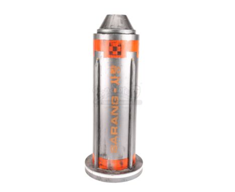 A screen-matched Helium-3 canister from Duncan Jones' sci-fi mystery Moon. Canisters were used to store the alternative energ