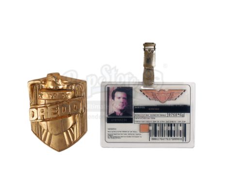 Judge Dredd's (Sylvester Stallone) badge and ID card from Danny Cannon's comic-book adaptation Judge Dredd. Dredd wore his ba