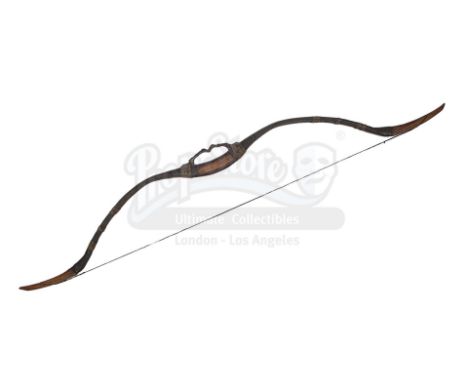 Robin Hood's (Taron Egerton) bow from Otto Bathurst's action-adventure film Robin Hood. Robin was given his bow by Little Joh