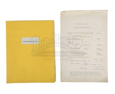 Sir Christopher Lee's personal annotated first draft script from the production of Guy Hamilton's Bond movie The Man With The