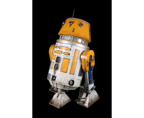 A remote-controlled light-up R5 droid from the production of J.J. Abrams' Star Wars: The Rise of Skywalker. Within the Star W