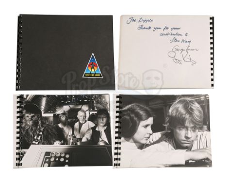 A cast and crew photo book from the production of George Lucas' Star Wars: A New Hope. Photo books featuring behind-the-scene