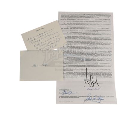 A single-page signed contract detailing an agreement for Gloria Estefan to perform at the two Michael Jackson: 30th Anniversa