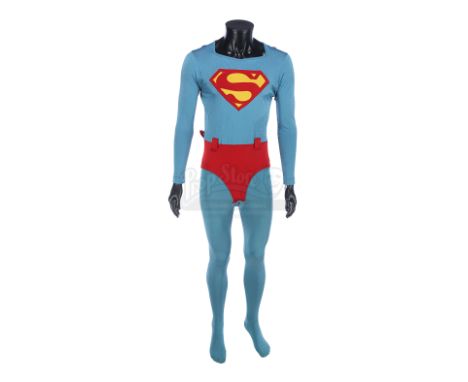 Superman's (Christopher Reeve) tunic and leggings from Sidney J. Furie's superhero sequel Superman IV: The Quest for Peace. S