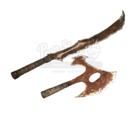 River's (Summer Glau) stunt sword and axe from Joss Whedon's sci-fi adventure Serenity. River used her weapons when fighting 