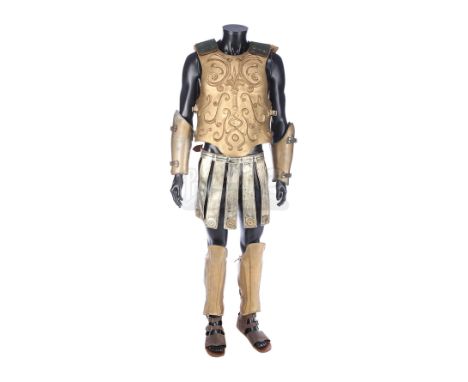 A set of chariot driver's golden armour from Ridley Scott's Oscar®-winning historical epic Gladiator. Chariot drivers wore th
