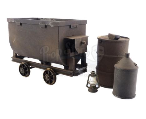 A mine cart model miniature from Steven Spielberg's action-adventure sequel Indiana Jones and the Temple of Doom. Mola Ram's 