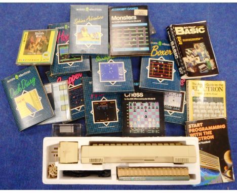 BBC Acorn computer. in original packing. With manual. games and paperwork.