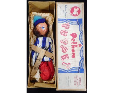Pelham Puppet. Type LS. Boy. In original box. Condition report:No damage to head or hands, clothes a bit grubby, box in good 