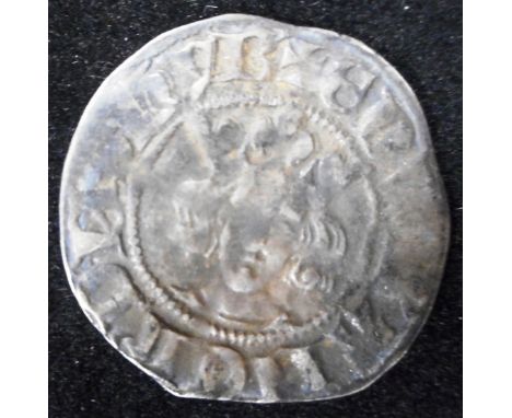 England. Silver penny. Edw. I. London.&nbsp;(From the Beaumont Hoard which was found in 1884 when two labourers were cutting 