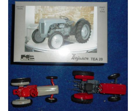 Ferguson System. TEA 20 tractor. 1:16 scale. Boxed. Also smaller Massey Ferguson 135 tractor by Universal Hobbies, another un