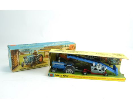 Corgi No.GS47 Gift Set comprising of Ford 5000 Super Major Tractor with Elevator. Fine example is near mint in excellent box.